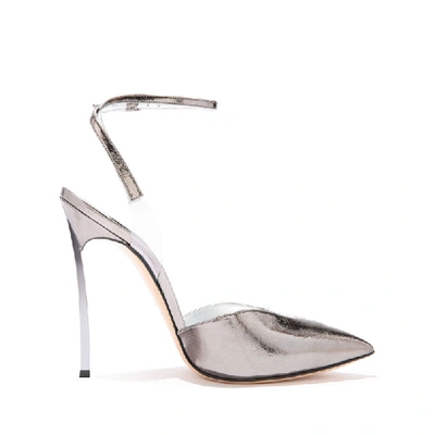 Shop Casadei Blade Modern Love In Zinc