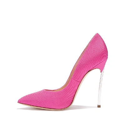 Shop Casadei Canneté Blade In Cherry Passion