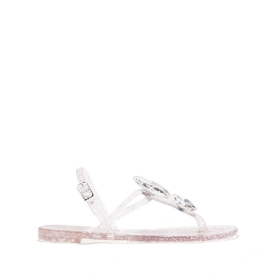 Shop Casadei Jelly In Glitter Ice And Argento