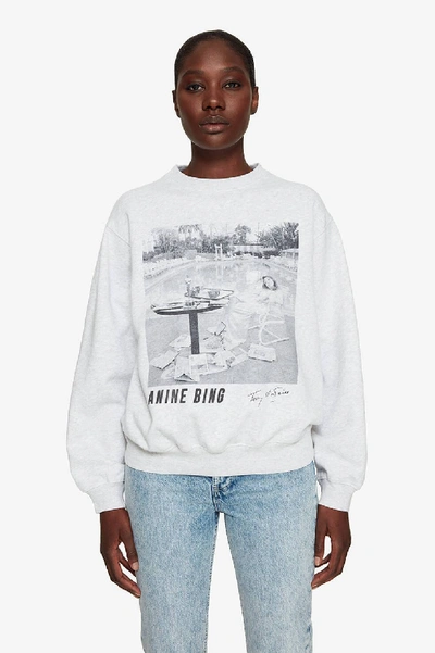 Anine Bing Ramona Sweatshirt Ab X To Faye Dunaway In Heather Grey ModeSens
