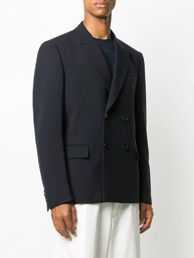 Shop Valentino Wool Jacket In Blue