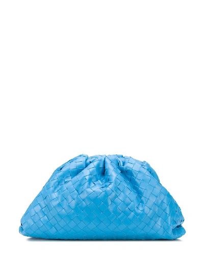 Shop Bottega Veneta The Pouch Leather Handbag In Blue