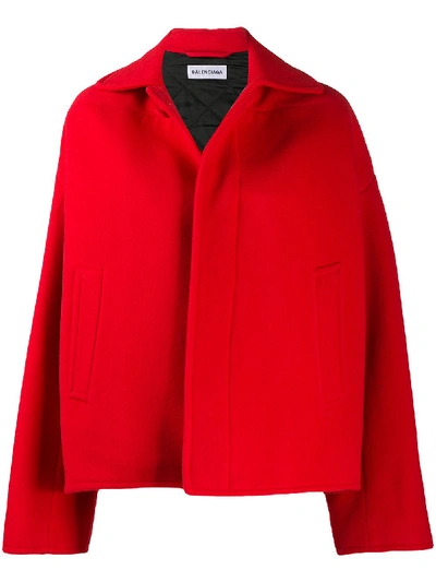 Shop Balenciaga Wool Jacket In Red