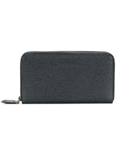Shop Ferragamo Revival Leather Wallet In Grey