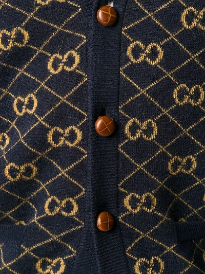 Shop Gucci Wool Cardigan In Blue