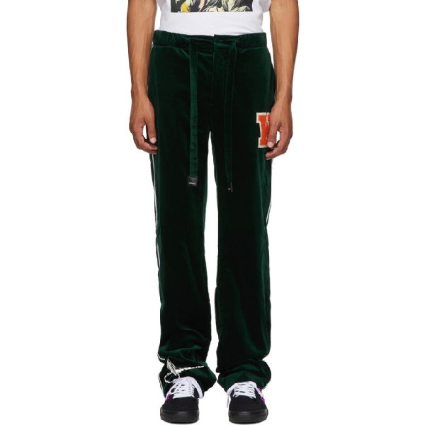 dark green velvet pants