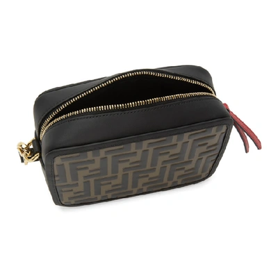 Shop Fendi Brown And Black Mini Forever  Camera Bag In F13vj Brown