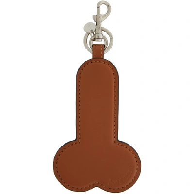 Shop Jw Anderson Brown Penis Keychain In Pecan 623