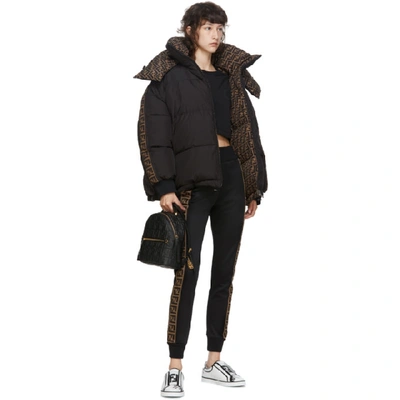 Shop Fendi Reversible Black Down Forever  Puffer Jacket In F1acv Black