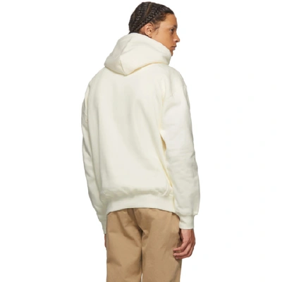 Shop Jw Anderson Off-white Mushroom Hoodie In Chalk 003