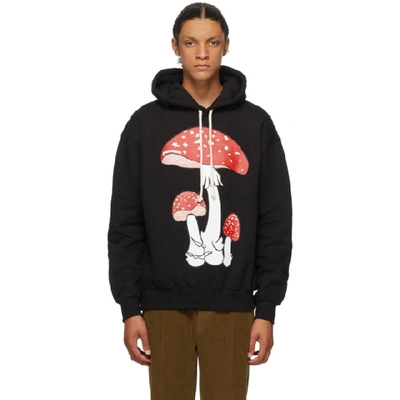 Shop Jw Anderson Black Mushroom Hoodie In Black 999