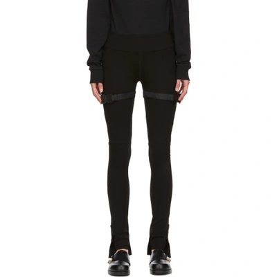 Shop Alyx 1017  9sm Black Buckle Strap Leggings In Blk0001 Bla