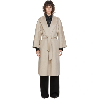 Shop Max Mara Beige Cashmere Labbro Icon Coat In 032 Beige