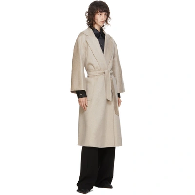 Shop Max Mara Beige Cashmere Labbro Icon Coat In 032 Beige