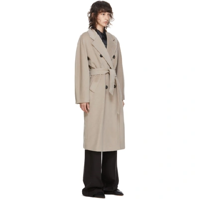 Shop Max Mara Beige Madame Coat In 002 Sand