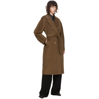 Shop Max Mara Brown Madame Coat In 010 Tobacco