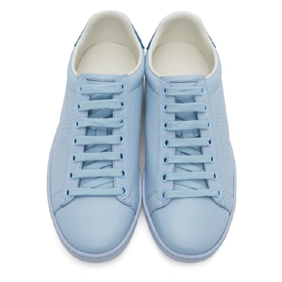 Shop Gucci Blue Interlocking G New Ace Sneakers