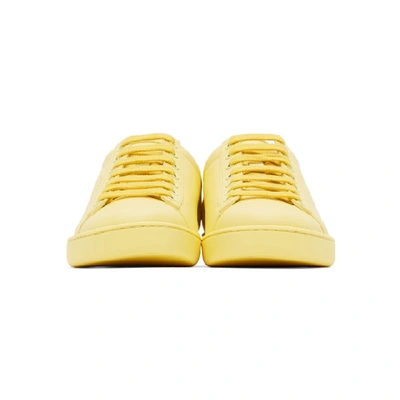 Shop Gucci Yellow Interlocking G New Ace Sneakers In Banana