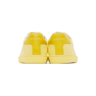 Shop Gucci Yellow Interlocking G New Ace Sneakers In Banana