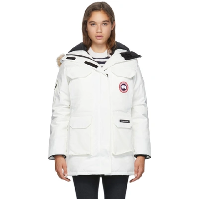 Shop Canada Goose White Down Expedition Parka In 433 N Star