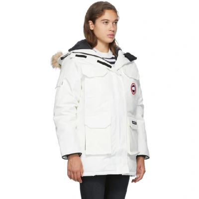 Shop Canada Goose White Down Expedition Parka In 433 N Star