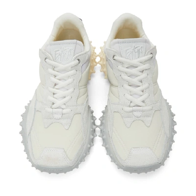 Shop Eytys Off-white And Grey Suede Fugu Sneakers