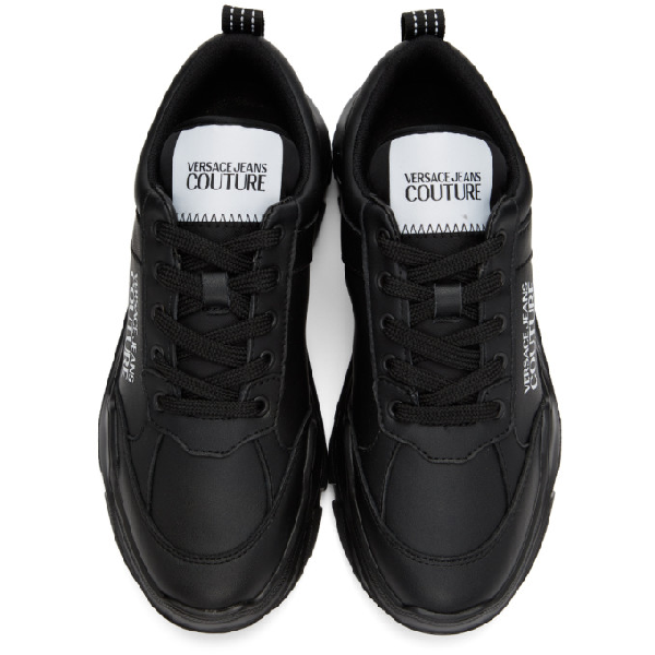 Versace Jeans Couture Low Top Chunky Sole Sneakers In E899 Nero | ModeSens