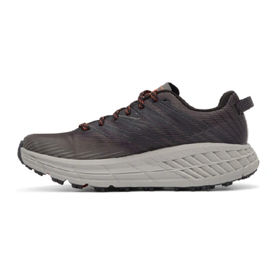 Shop Hoka One One Black Speedgoat 4 Sneakers In Anthracite