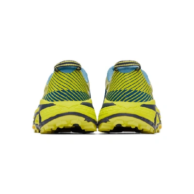 Shop Hoka One One Blue And Yellow Evo Mafate 2 Sneakers In Cyan/citrus