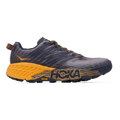 Shop Hoka One One Multicolor Speedgoat 4 Sneakers In Black/manda