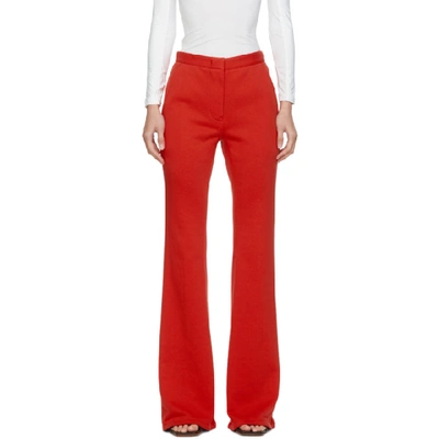 Shop Pushbutton Ssense Exclusive Red Flared Trousers