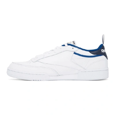 Shop Reebok White & Blue Club C 85 Sneakers In Vector Blue