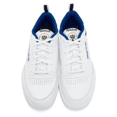 Shop Reebok White & Blue Club C 85 Sneakers In Vector Blue