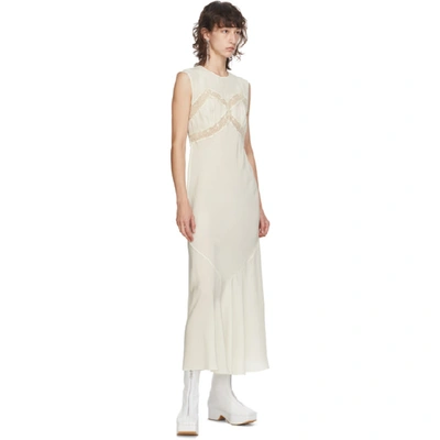Shop Simone Rocha Off-white Silk Slip Dress In Cream