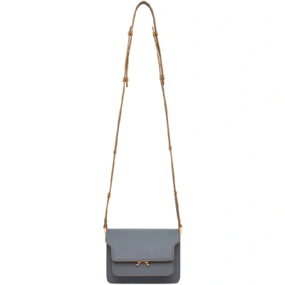 Marni Navy & Brown Mini Trunk Messenger Bag Marni