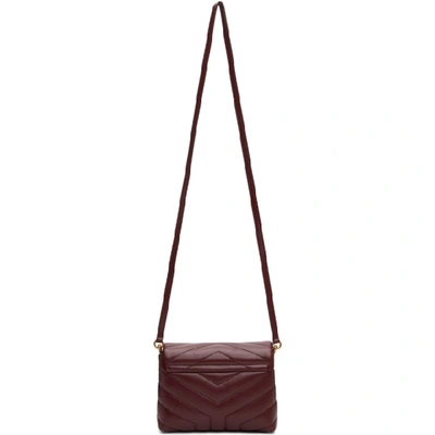 Shop Saint Laurent Burgundy Toy Loulou Bag In 6475 Red