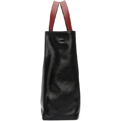 Shop Marni Black And Grey Mini Museo Soft Tote In Z2i33 Black