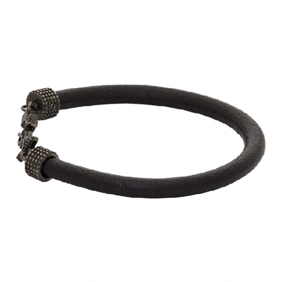 Shop Saint Laurent Black Opyum Bracelet In 1000 Black