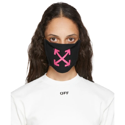 Shop Off-white Black & Pink Arrows Mask In Black/fuchs