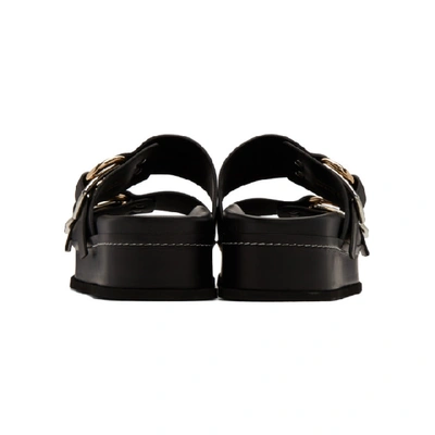 Shop 3.1 Phillip Lim / フィリップ リム 3.1 Phillip Lim Black Freida Double Buckle Platform Sandals In Ba001 Black