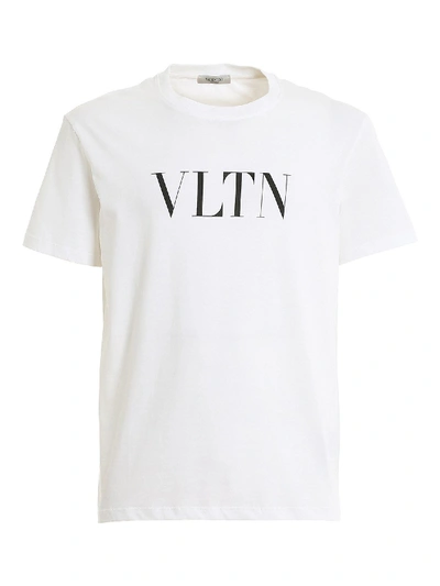 Shop Valentino Vltn Logo Print T-shirt In White