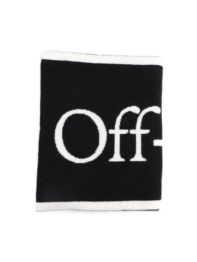 Shop Off-white Felt Reversible Scarf In Black And White