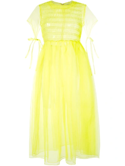 Shop Sandy Liang Greg Dress In Yellow