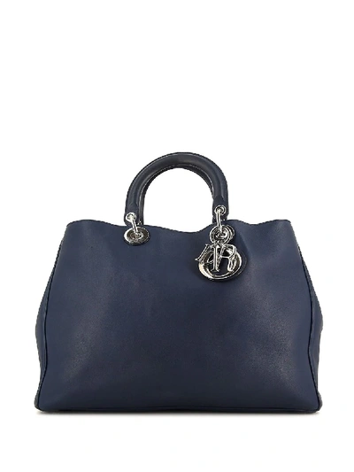 Pre-owned Dior Large Issimo Tote Bag In Blue