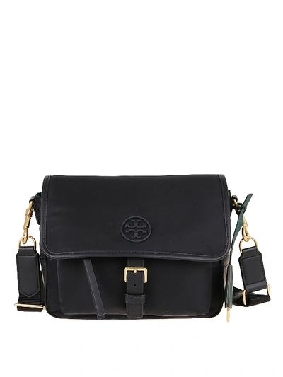 Shop Tory Burch Perry Nylon Crossbody In Black