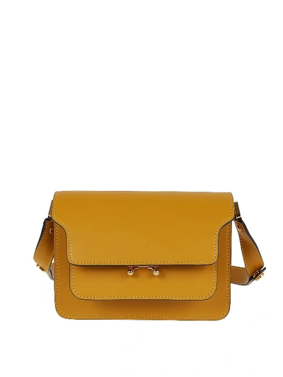 Shop Marni Trunk Mini Bag In Yellow