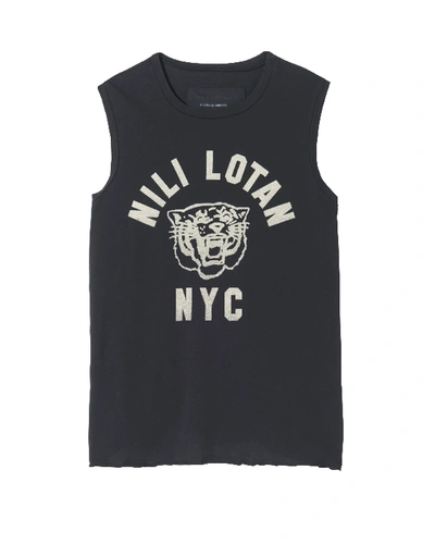 Shop Nili Lotan Nyc Muscle Tee In Washed Black