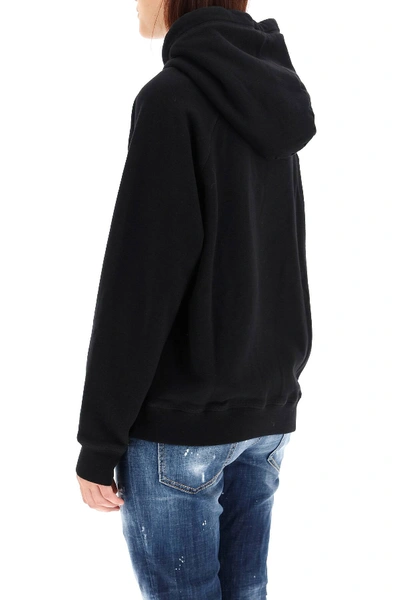 Shop Dsquared2 Icon Hoodie In Black,white