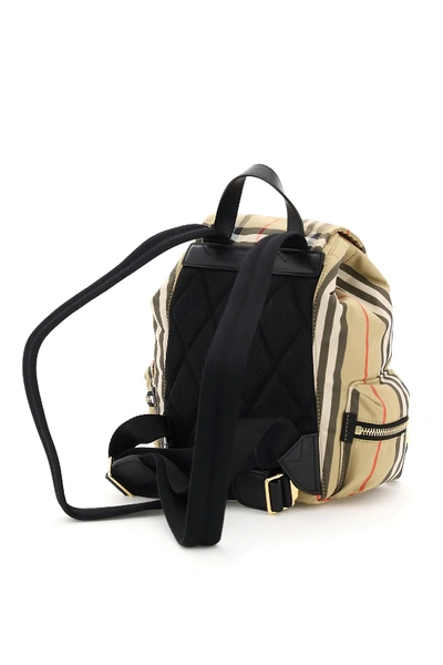 Shop Burberry Vintage Check Rucksack In Beige,black,red