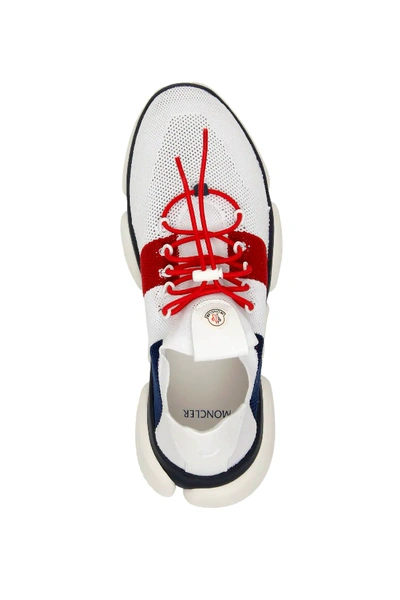 Shop Moncler The Bubble Sneakers In White,red,blue